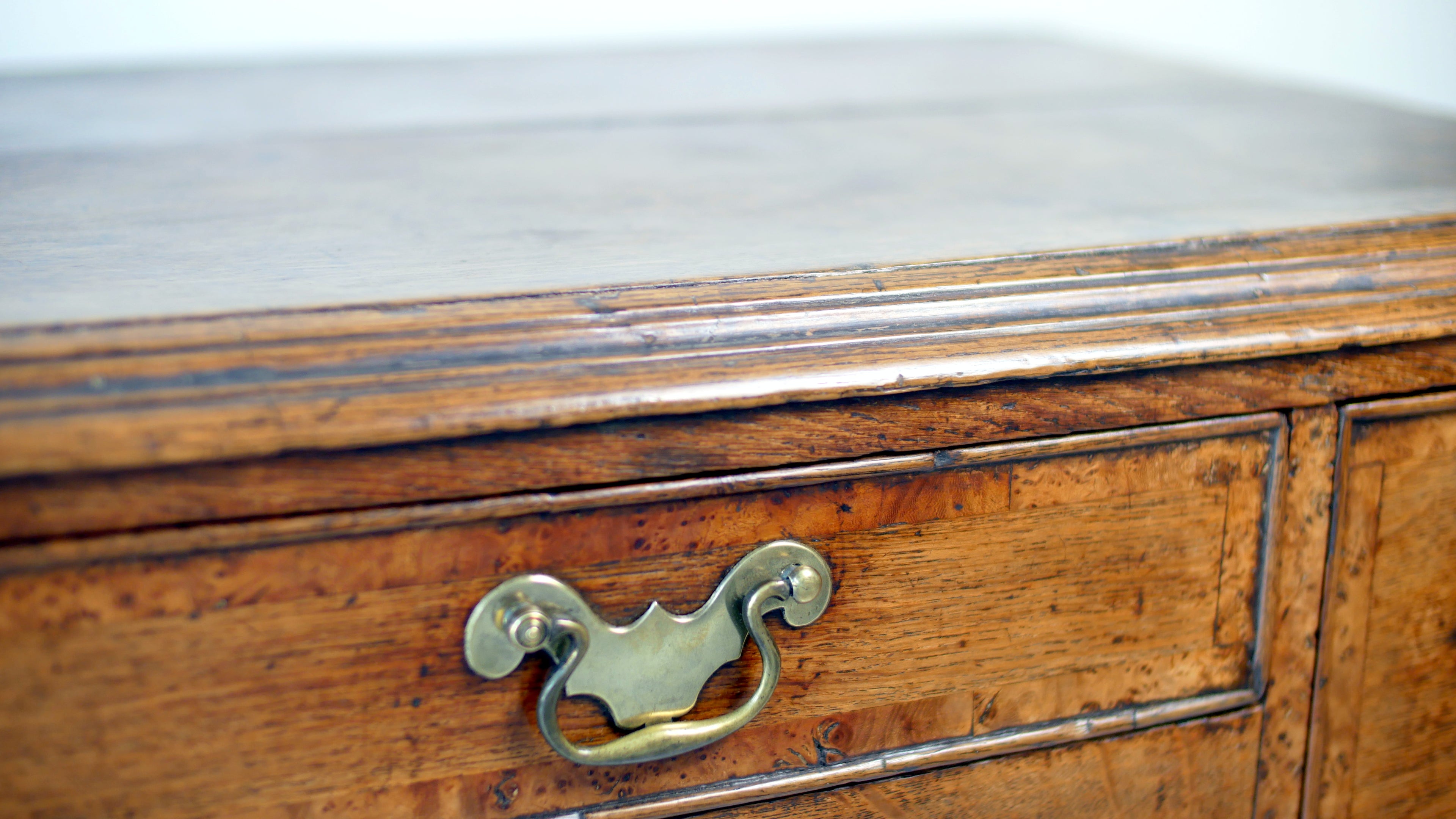 Georgian Oak Lowboy Desk Hall Console Side Table